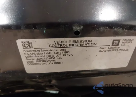 2018 Buick Enclave Premium from USA, damaged, VIN 5GAEVBKWXJJ205536